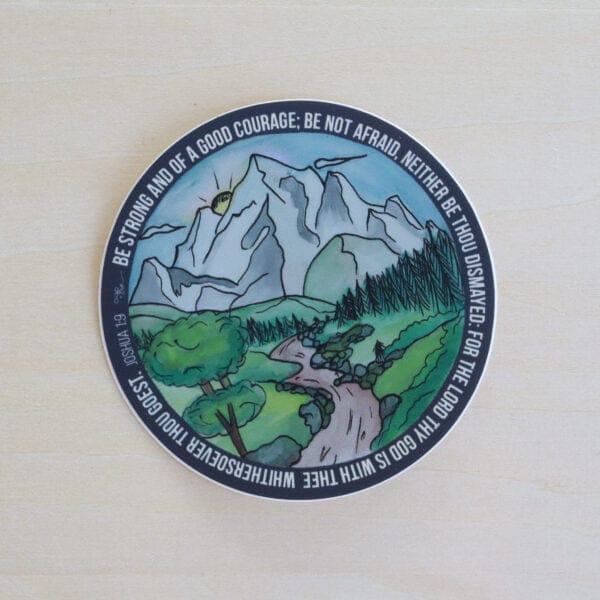 Courageous Sticker - Joshua 1:9
