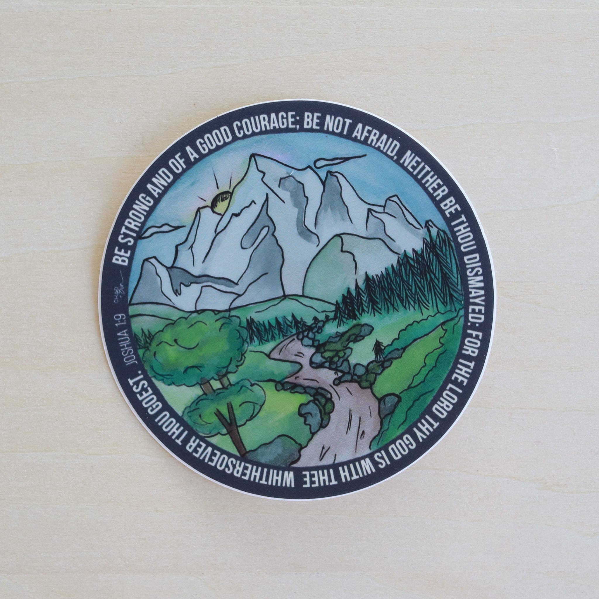 Courageous Sticker - Joshua 1:9